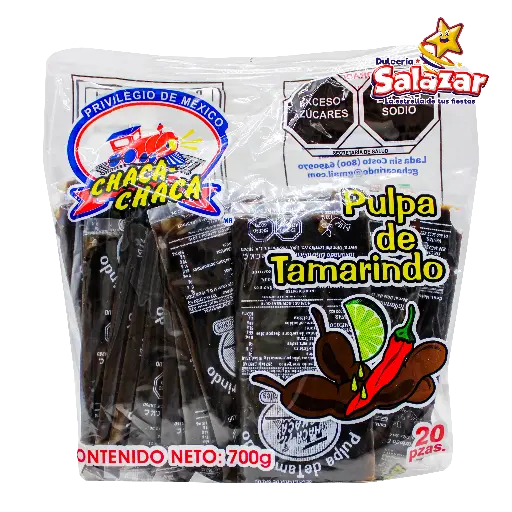 [TAR0031] PULPA TAMARINDO CHACA CHACA -B.700GR - "C/20/20"