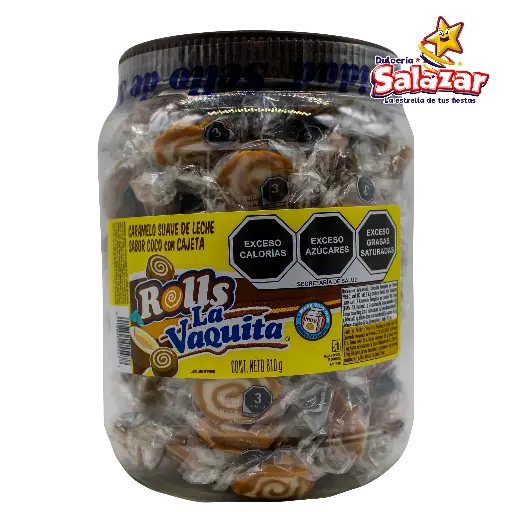 [CAN0118] ROLLS LA VAQUITA COCO/CAJETA CANELS -V.810G- "C/8/90"