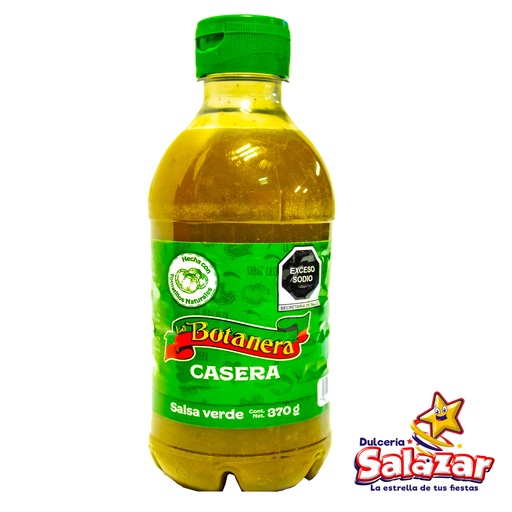 [MEG0015] SALSA BOTANERA VERDE CASERA -BOT.375G-  "C/12/1"