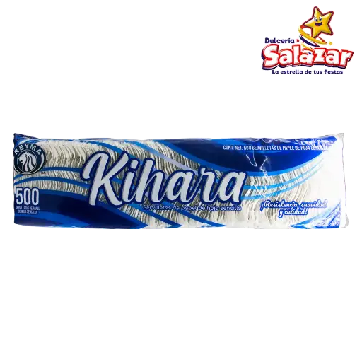 [REYM0290] SERVILLETA DOMESTICA KIHARA 500 HOJAS -B.500PZA- "B/12/500"