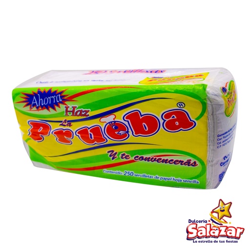 [MPP0056] SERVILLETA PAPEL HAZ LA PRUEBA -B.250PZA- "C/24/1"