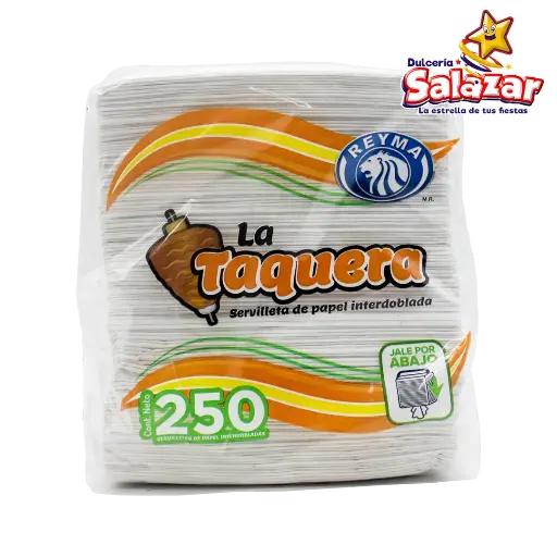 [REYM0409] SERVILLETA INTERDOBLADA LA TAQUERA REYMA -B.250P- "C/24/250"