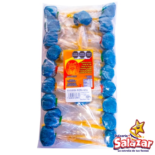 [CRA0020] PALETA TAMARINDO MARIMBA MORA AZUL -B.20PZA- "C/20/20"