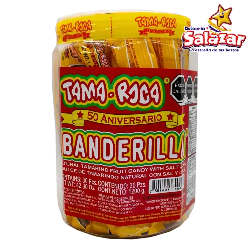 [TAM0004] TAMARINDO TAMA-ROCA BANDERILLA ENVUELTA -V.1200GR - "C/6/30"