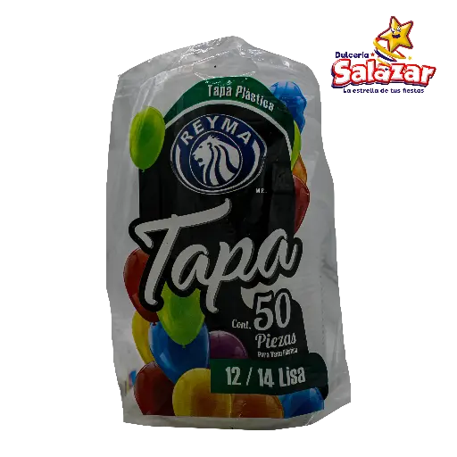 [REYM0410] TAPA LISA P/VASO POLIPRO No. 12/14 REYMA TP1214 -B.50P- "C/20/50"