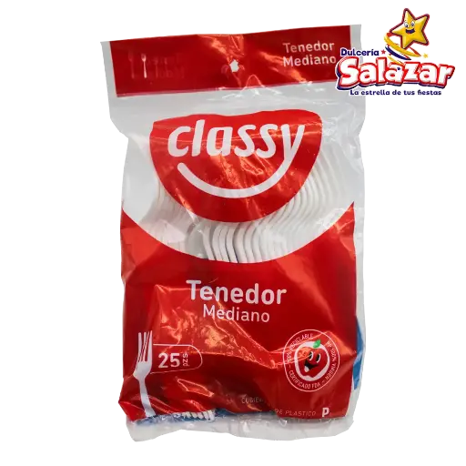 [REYM0226] TENEDOR MEDIANO CLASSY -B.25P- "C/40/25"