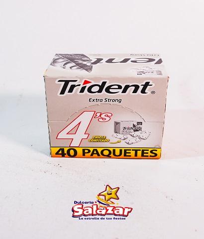 [ADA0070] CHICLE TRIDENT WHITE 4'P MENTA FUERTE -D.208G- "C/40/40"