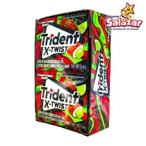 [ADA0049] CHICLE TRIDENT X-TWIST STRAW CITRUS BERRY -D.139.68G.- "C/18/8"