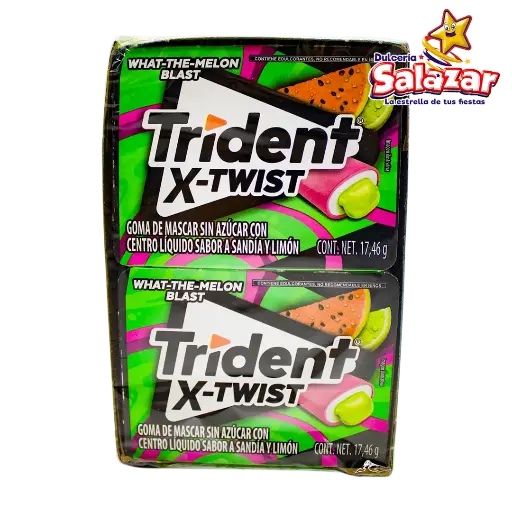 [ADA0050] CHICLE TRIDENT X-TWIST WHAT-THE-MELON BLAST -D.139.68G.- "C/18/8"