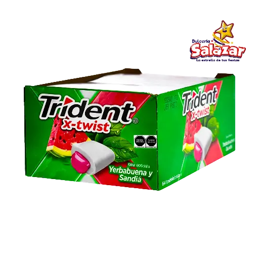 [ADA0016] CHICLE TRIDENT X-TWIST YERBABUENA/SANDIA -D.133G- "C/24/10"