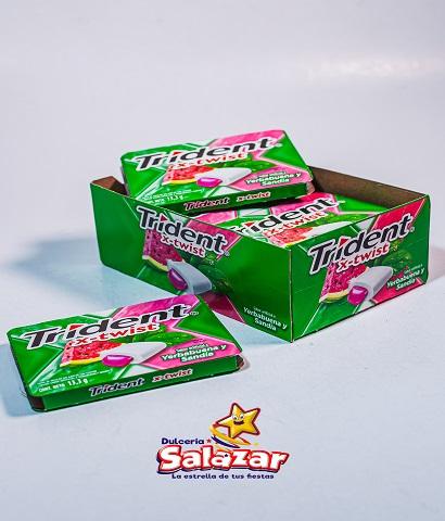 [ADA0016] CHICLE TRIDENT X-TWIST YERBABUENA/SANDIA -D.133G- "C/24/10"