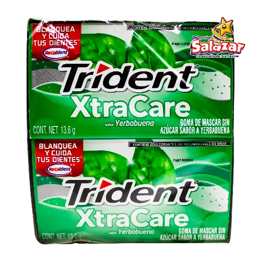 [ADA0093] CHICLE TRIDENT XTRACARE YERBABUENA -D.163.2G- "C/32/12"