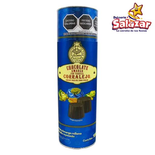 [SUI0027] TUBO CHOCOLATE AMARGO CORRALEJO -BOT.180GR- "C/6/1"