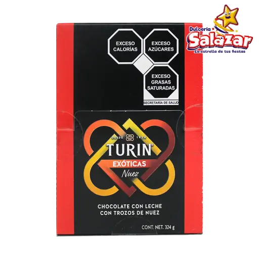 [TUR0169] TURIN EXOTICAS NUEZ TABLETA MIX -D-324GR C/5/18"