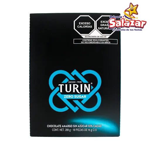 [TUR0170] TURIN ZERO  SUGAR TABLETA MIX 16G -D.288GR- "C/5/18"