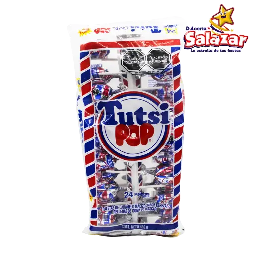 [TUT0033] PALETA TUTSI CHUPA POP TIRA EXHIBIDORA -T.480G- "C/16/26"