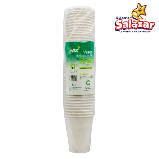 [INIX0011] VASO BIODEGRADABLE 8OZ INIX -B.40PZA- "C/50/40"