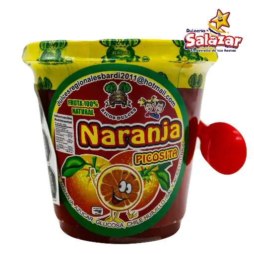 [BAD0005] VASO NARANJA PICOSITO BARDI "C/30/1"