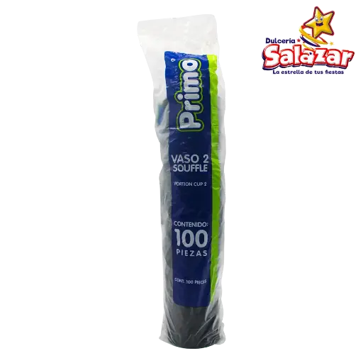 [PRI0035] VASO PLAST #2 SOUFLE NEGRO VAP0209 PRIMO -B.100PZA- "C/12/100"