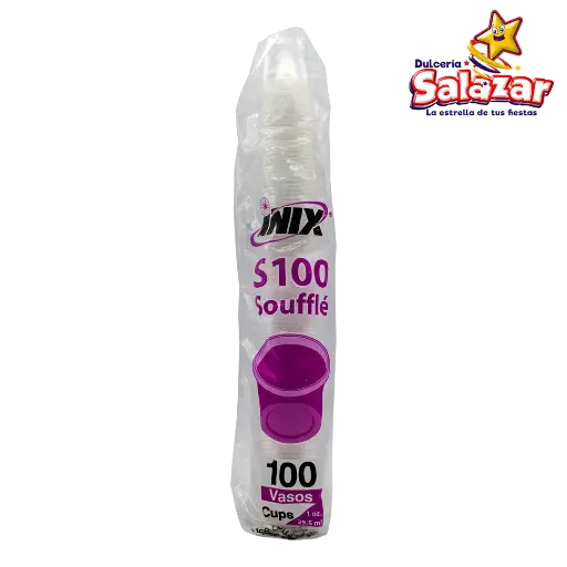 [INIX0123] VASO SOUFFLE DE PP/T PARA 1 OZ.S100 -B.100PZA- "C/18/100"