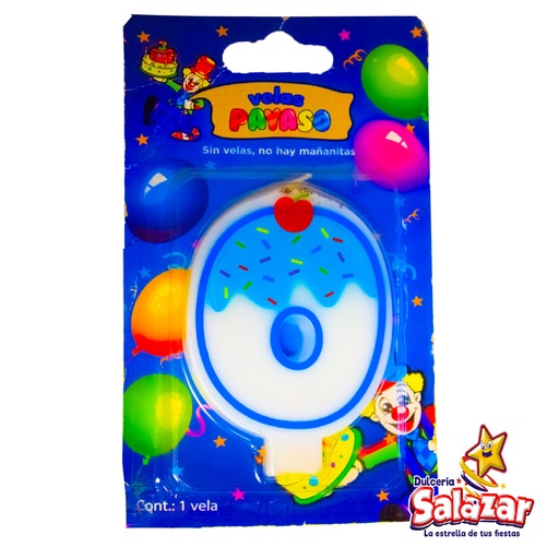 [VIC0057] VELA # 0 CUPCAKE AZUL VICTORIA -D.1PZA- "C/12/1"