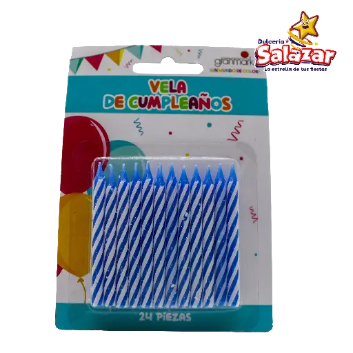 [GRN0003] VELA AMSCAN ESPIRAL CARAMELO -D.24PZA- "C/12/24"