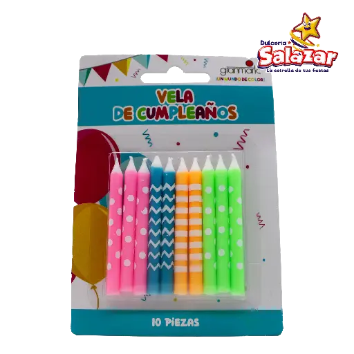 [GRN0007] VELA SURTIDA NEON GRANMARK -D.10PZA- "C/12/10"