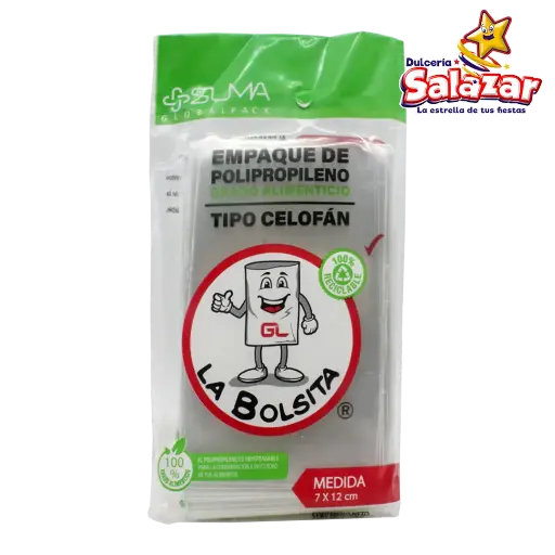 [GLP0177] BOLSA CELOFAN 7X12 -B.100PZA "C/204/100"