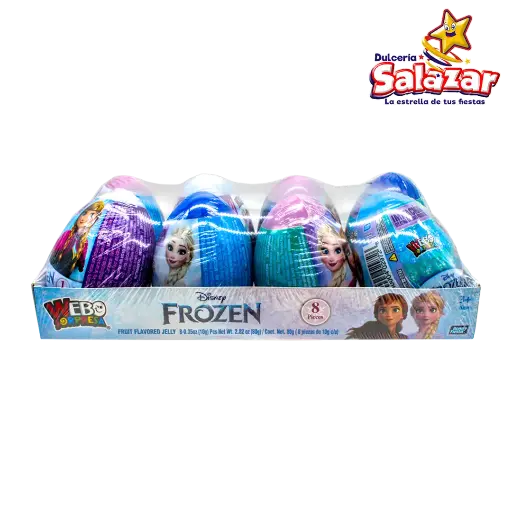 [BON0422] HUEVO SORPRESA FROZEN C/GELATINA G02973 -D.80G.- "C/15/8"    