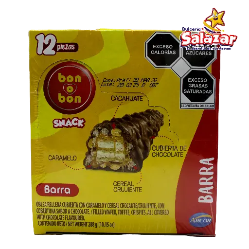 [DOS0131] BON O BON SNACK BARRA -D.288G- "C/18/12"