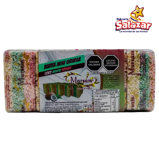 [MARS0038] BARRA MINI GRUESA COCO/MENTA/YOGURT MARSAM -B.170GR- "C/24/5"