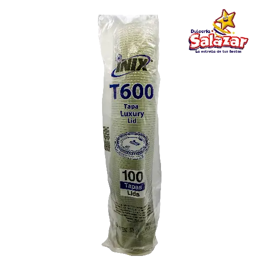 [INIX0143] TAPA PLANA DE PET/T INIX T600 -B.100PZ "C/10/100"