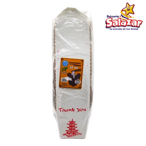 [DAMEX0016] CONTENEDOR P/COMIDA CHINA 32 OZ IGCN004 -D.25PZ- "C/10/25"