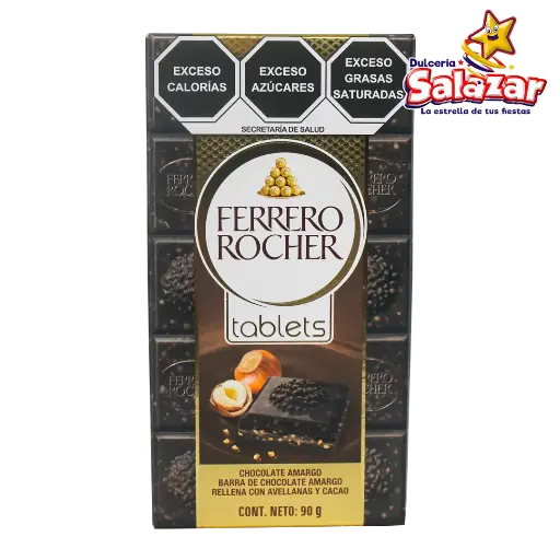 [FER0093] FERRERO ROCHER TABLETS CHOCOLATE AMARGO -D.90GR- "C/16/90"