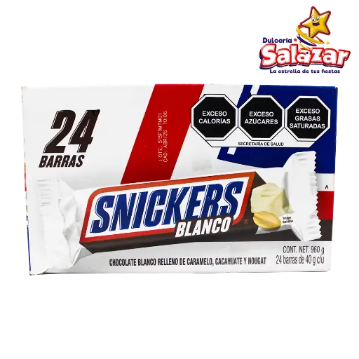 [EFF0234] CHOCOLATE SNICKERS WHITE 40GR -PAQ.6PZ-  "C/4/6"