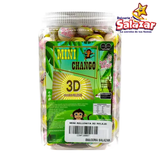 [CONFI0087] MINI RELLENITAS 3D SURTIDA PURO RELAJO -BOT.300GR- "C/20/150PZ"