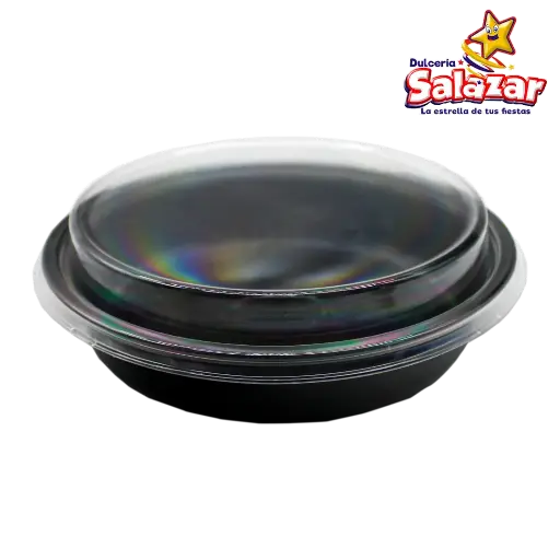 [INIX0153] CONTENEDOR BASE NEGRA D.20CM 7CM ALTURA FH20-42N "C/250/1"