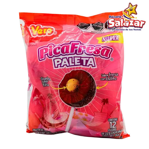 [VER0340] PALETA PICA FRESA VERO -B.264G- "C/6/12" 