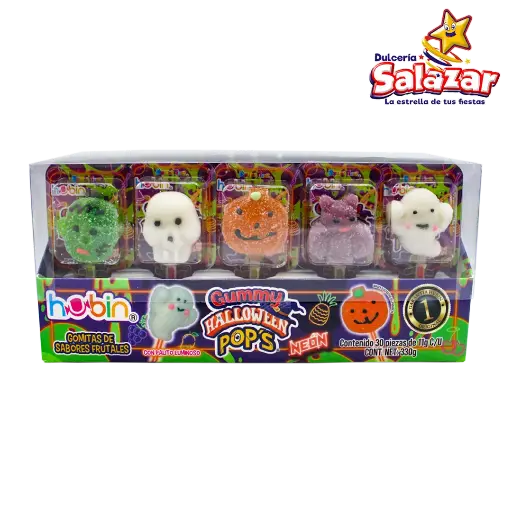 [HUB0036] GUMMY HALLOWEEN POP NEON HUBIN -D.330GR- "C/16/30"