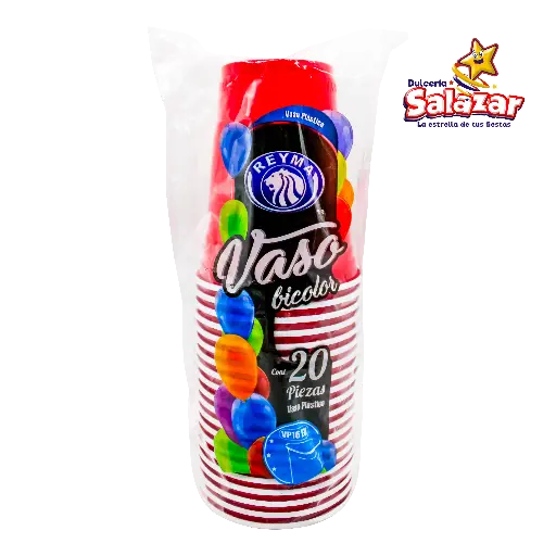 [REYM0064] VASO POLIPRO No. 16 EU BICOLOR REYMA ANAQUEL VP16EURJAQ -B.20PZA- "C/50/20"