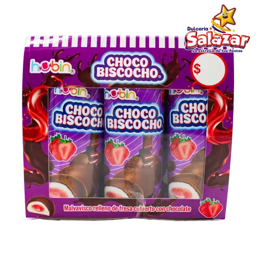 [HUB0039] CHOCO BISCOCHO FRESA HUBIN -D.12PZ- "C/24/12"
