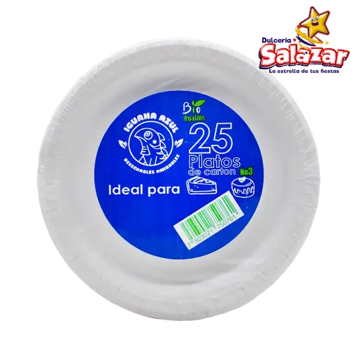 [DAMEX0029] PLATO CARTON IGUANA AZUL #3 "C/20/25"