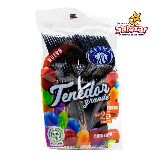 [REYM0083] TENEDOR GRANDE NEGRO REYMA CTG25NE B.25 "C/20/25"