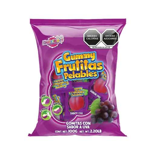 [DES0029] GUMMY FRUTITAS PELABLES UVA -B.100GR- "C/30/1"
